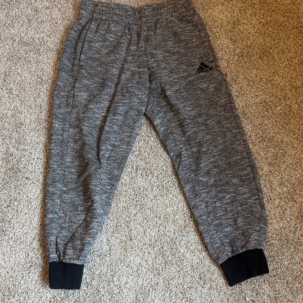 Adidas Kids Gray Jogger Sweatpants Size Small (8) ⭐️